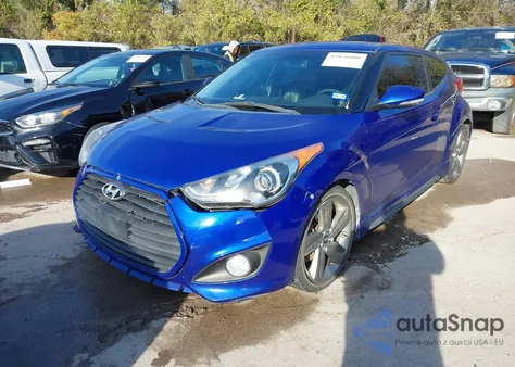 2013 Hyundai Veloster Turbo W/Black from USA, damaged, VIN KMHTC6AE1DU115668